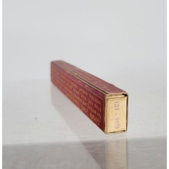 Vintage Scripto Smooth Writing Pencil Lead Box ~ 8 Leads ~ Wood Insert ~ HB 131 - Picture 3 of 11